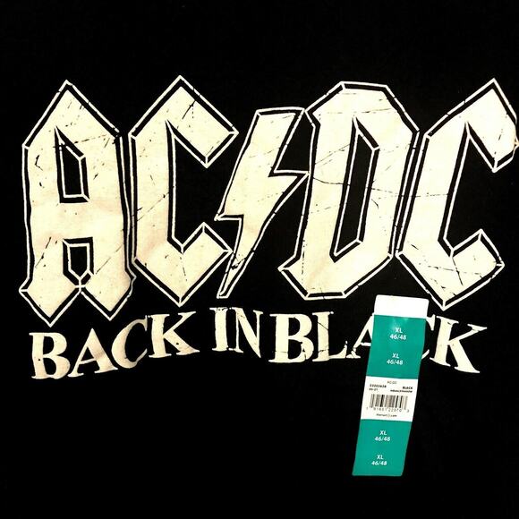 NEW AC/DC Men’s Back In Black T-shirt Tee Size X Large 46/48 - Picture 2 of 5